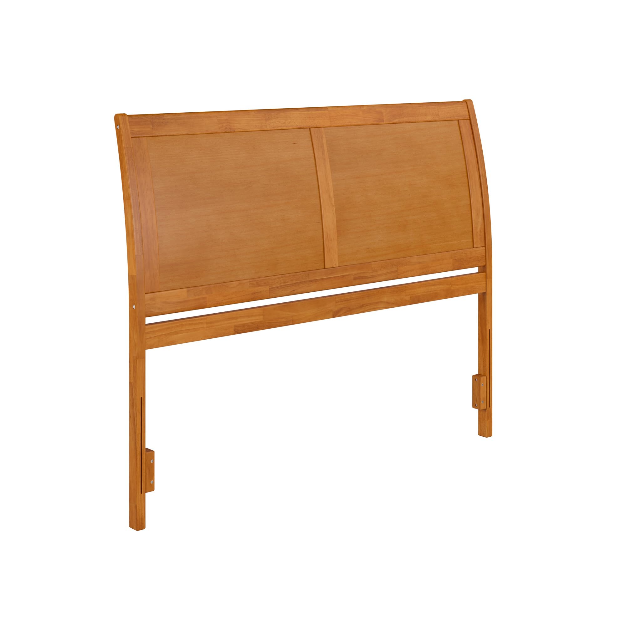 Portland Queen Sleigh Solid Wood Panel Headboard in Light Toffee