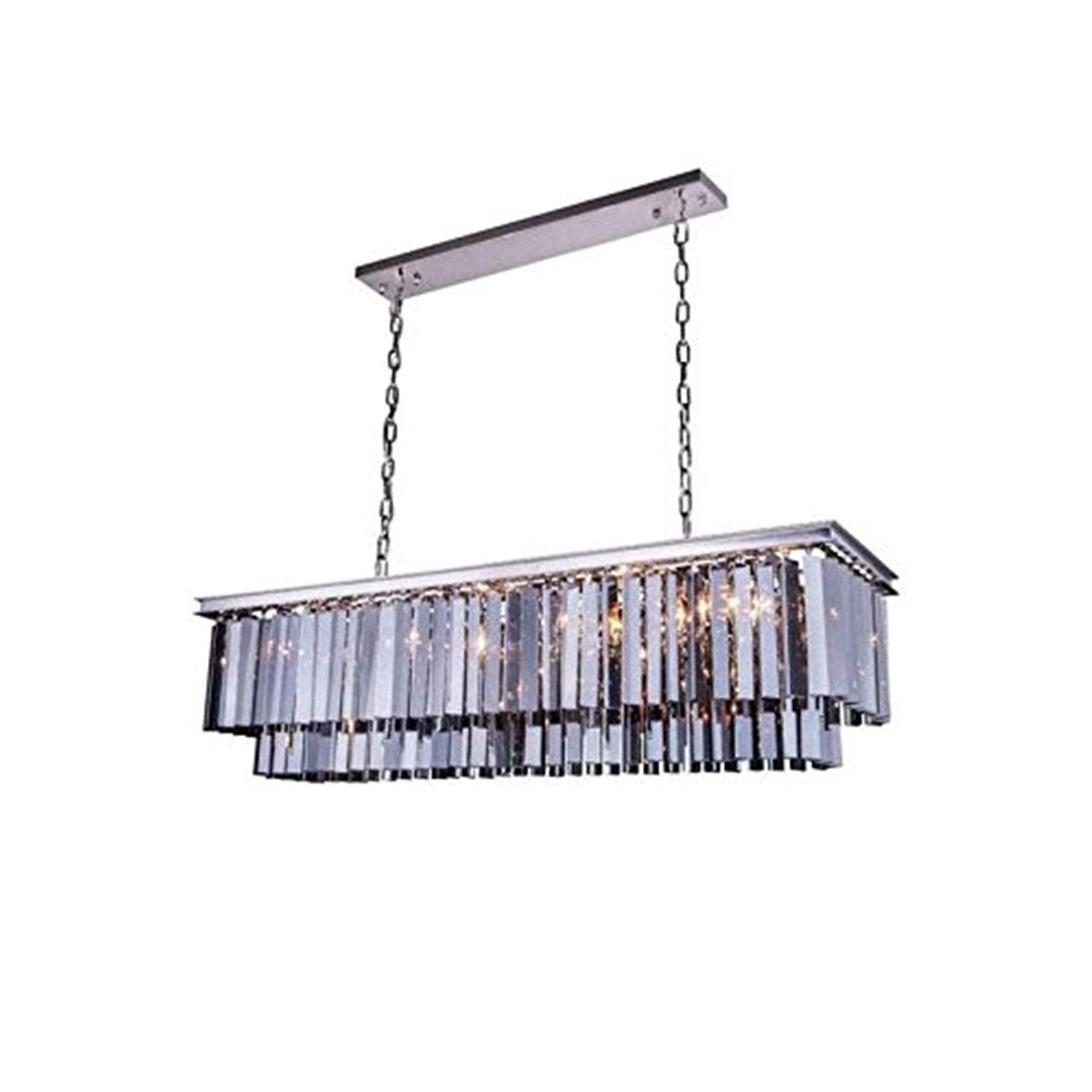 Sydney 12 light polished nickel Chandelier Silver Shade (Grey) Royal Cut Crystal