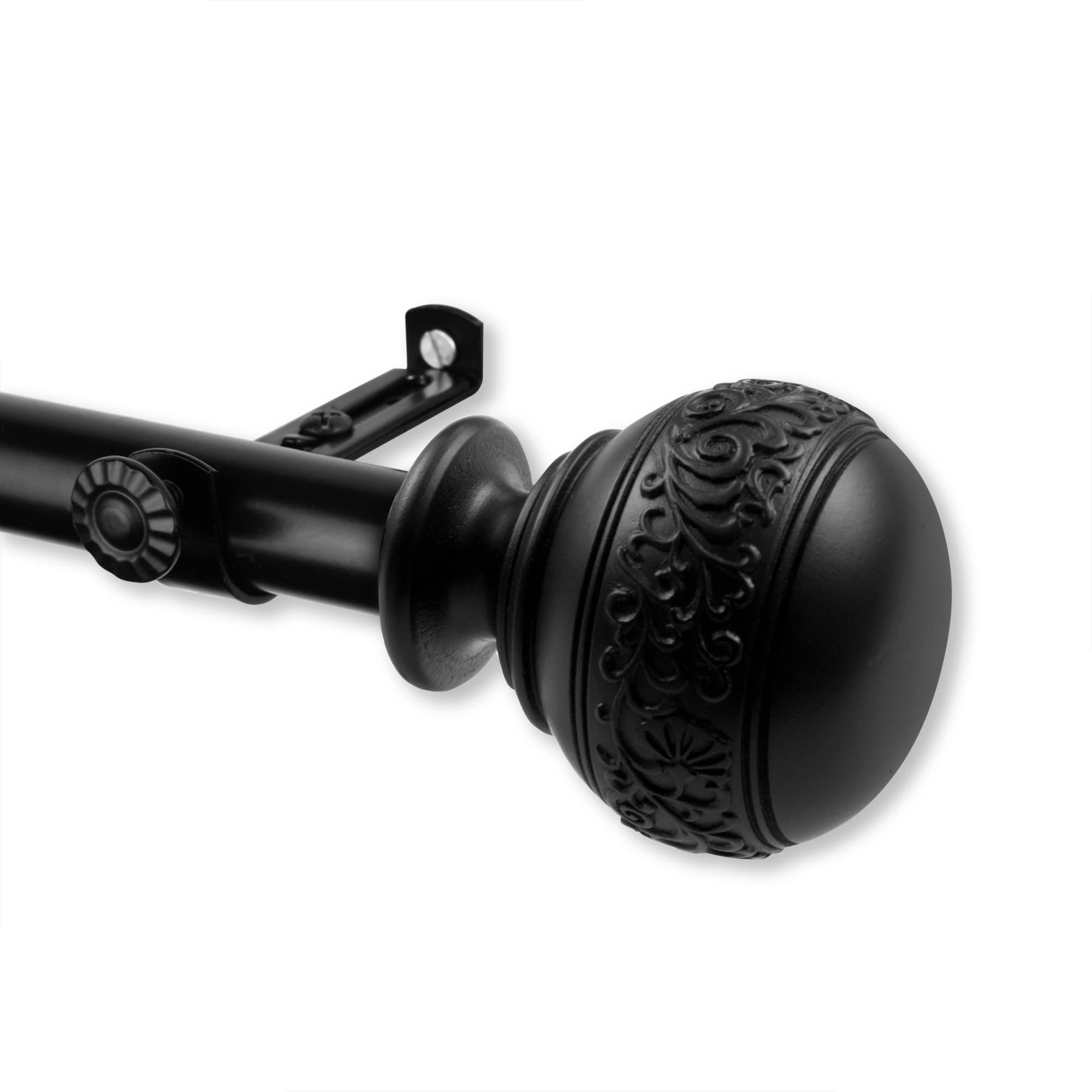 Caliendra Curtain Rod 3/4 inch dia. 28-48 - Black
