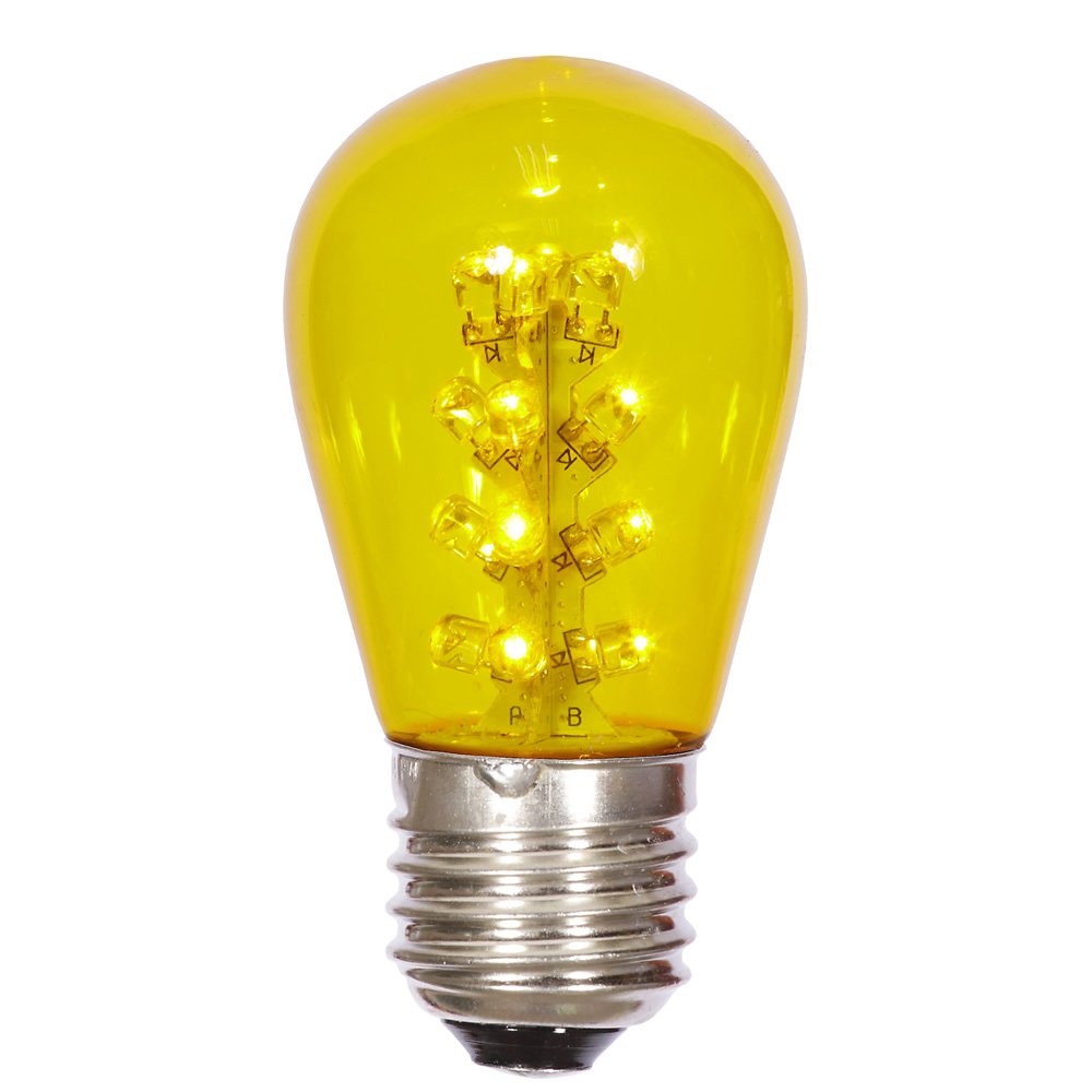 Casafoyer S14 LED Yellow Transp Bulb E26 Base 5/pk - (Pack Of 2)