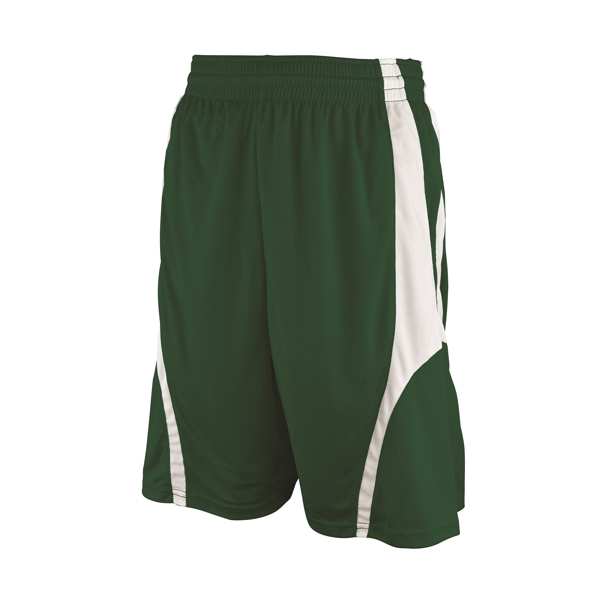 REV. BASKETBALL SHORT,  DK GREEN/WHITE, ADULT-SMALL