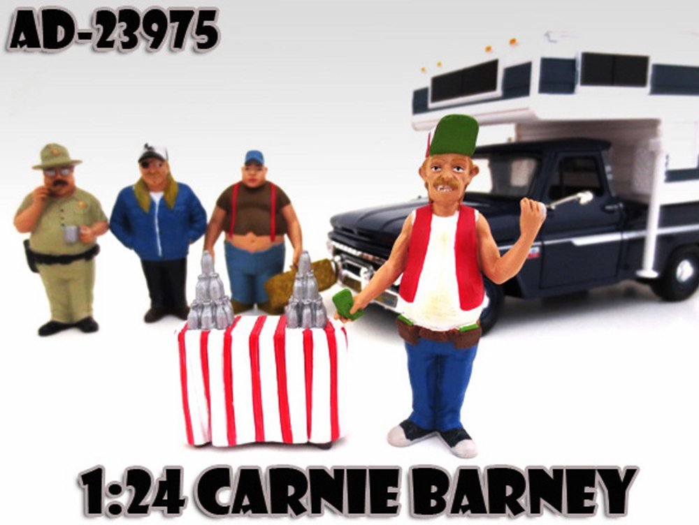 Carnie Barney Trailer Park Figure For 1:24 Scale Diecast Model Cars by American Diorama