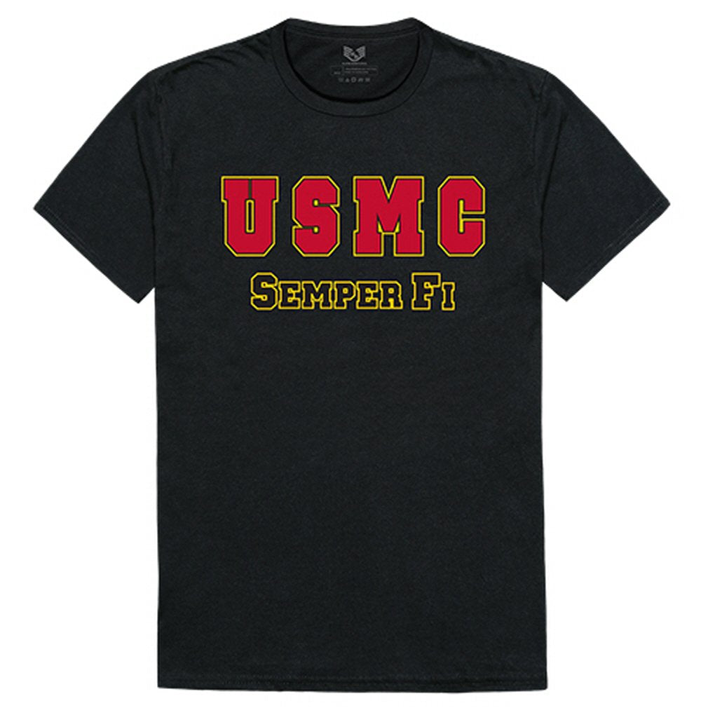 Relaxed Graphic Ts, USMC, Black, L