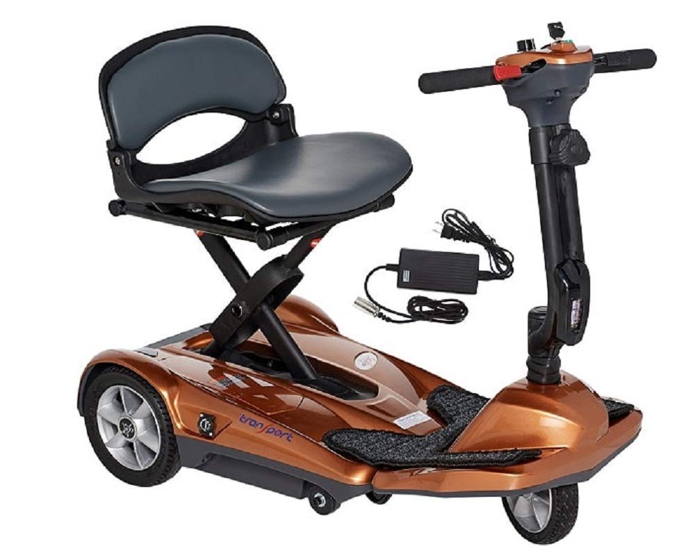 EV Rider Folding Travel Transport Mobility Scooter - Lightweight, Portable, Simple to Store, Manual Fold - Easy Move