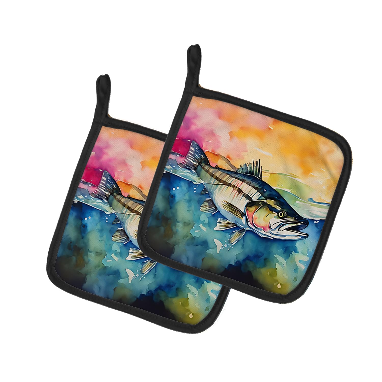 Striped Bass Pair of Pot Holders