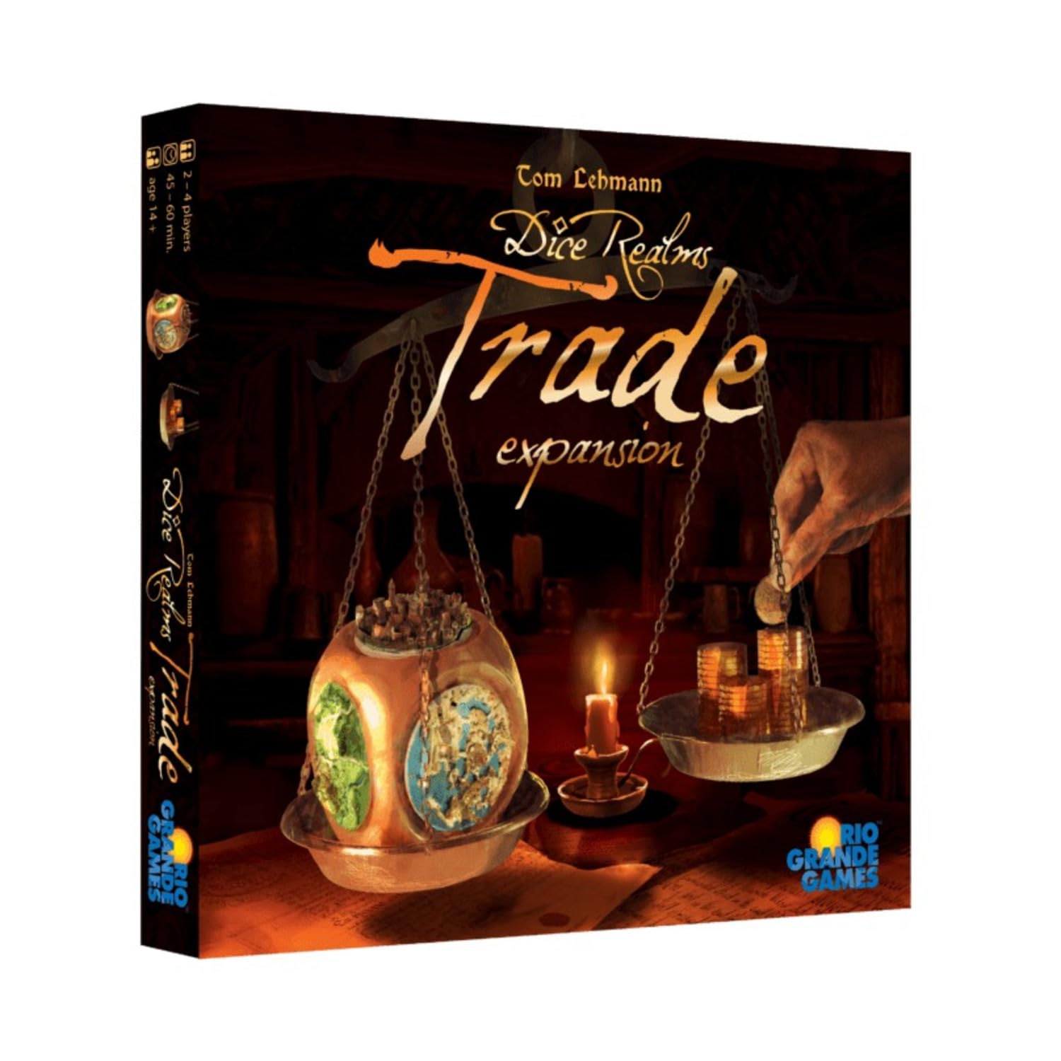 Rio Grande Games: Dice Realms Trade Expansion - Build an Empire of Dice, Board Game, Rule Your Realm, Ages 14+, 1-4 Players, 45-90 Min