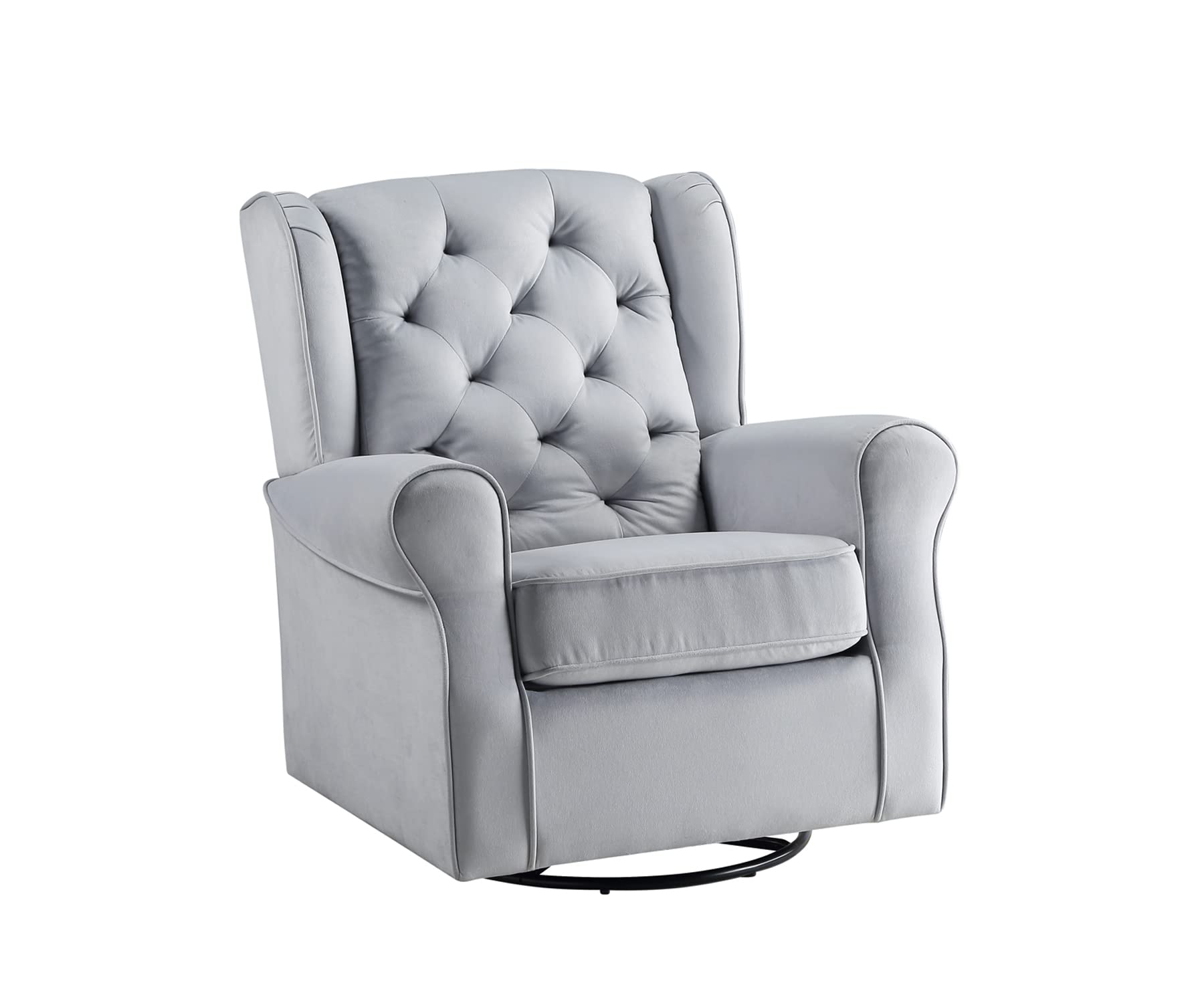 LV00924 Swivel Chair w/Glider , Gray Fabric - Zeger ( 1Pc/1Ctn )