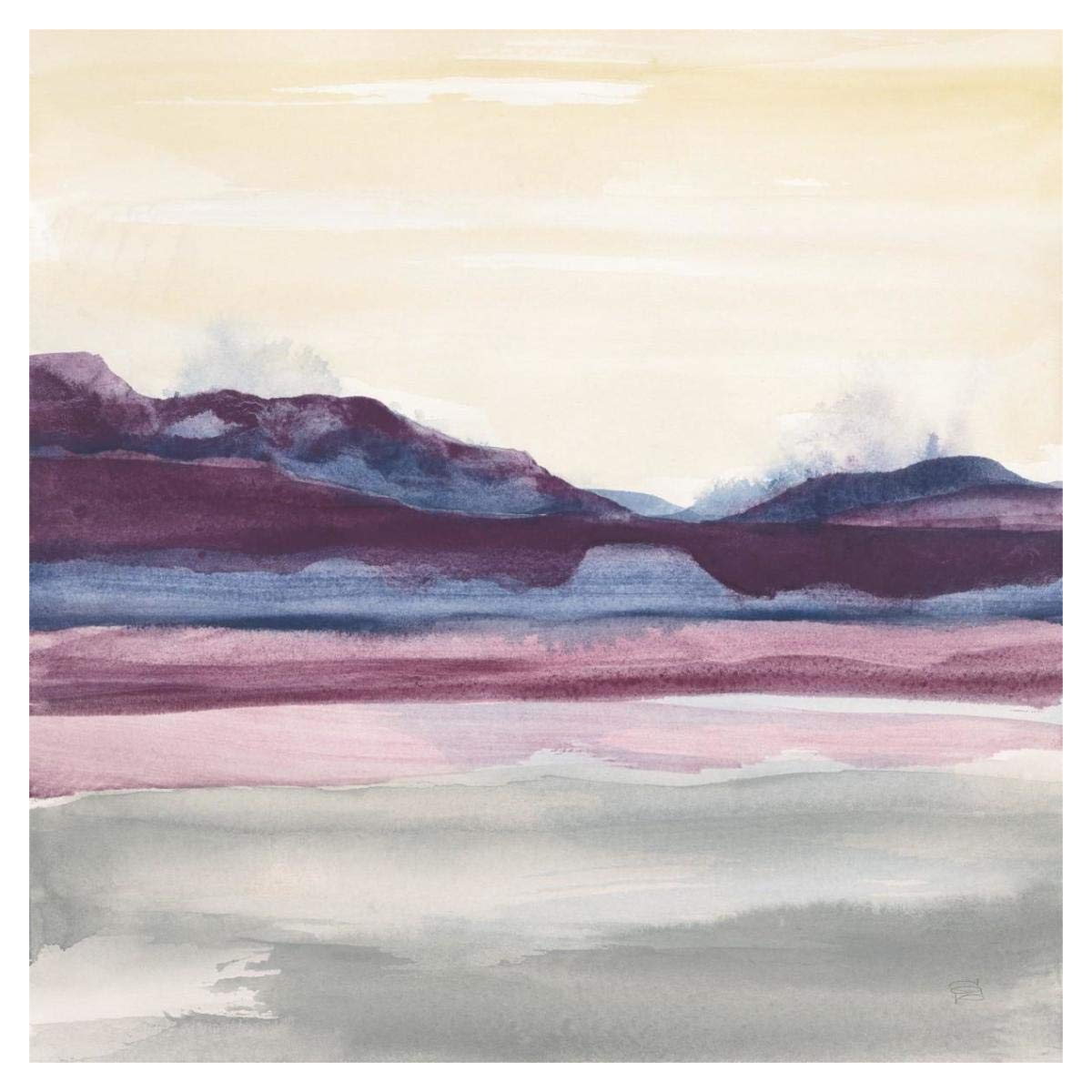 Purple Rock Dawn II -Paper Art-38x38”