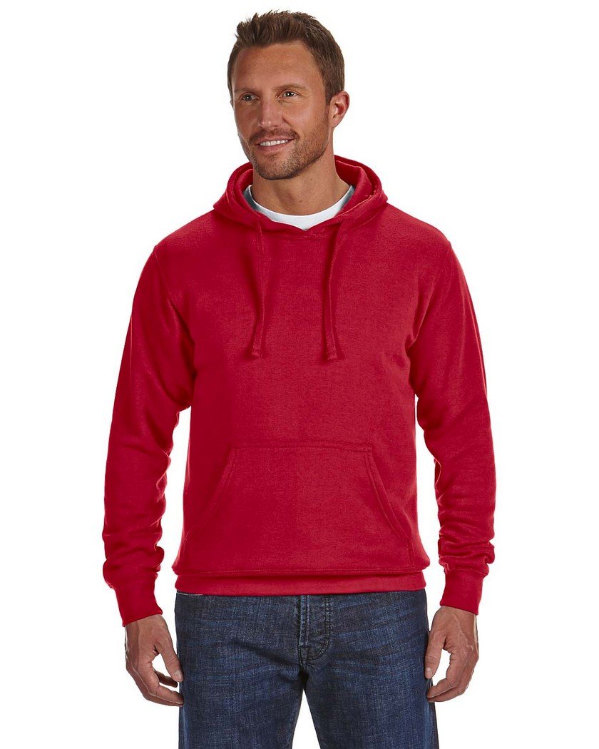 J. America Cloud Fleece Hooded Sweatshirt - Red, S