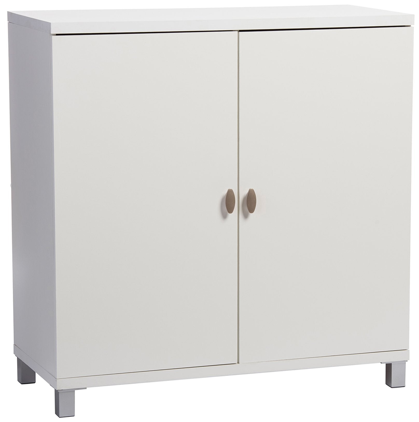 Baxton Studio Marcy Modern and Contemporary White Wood Entryway Handbags or School Bags Storage Sideboard Cabinet