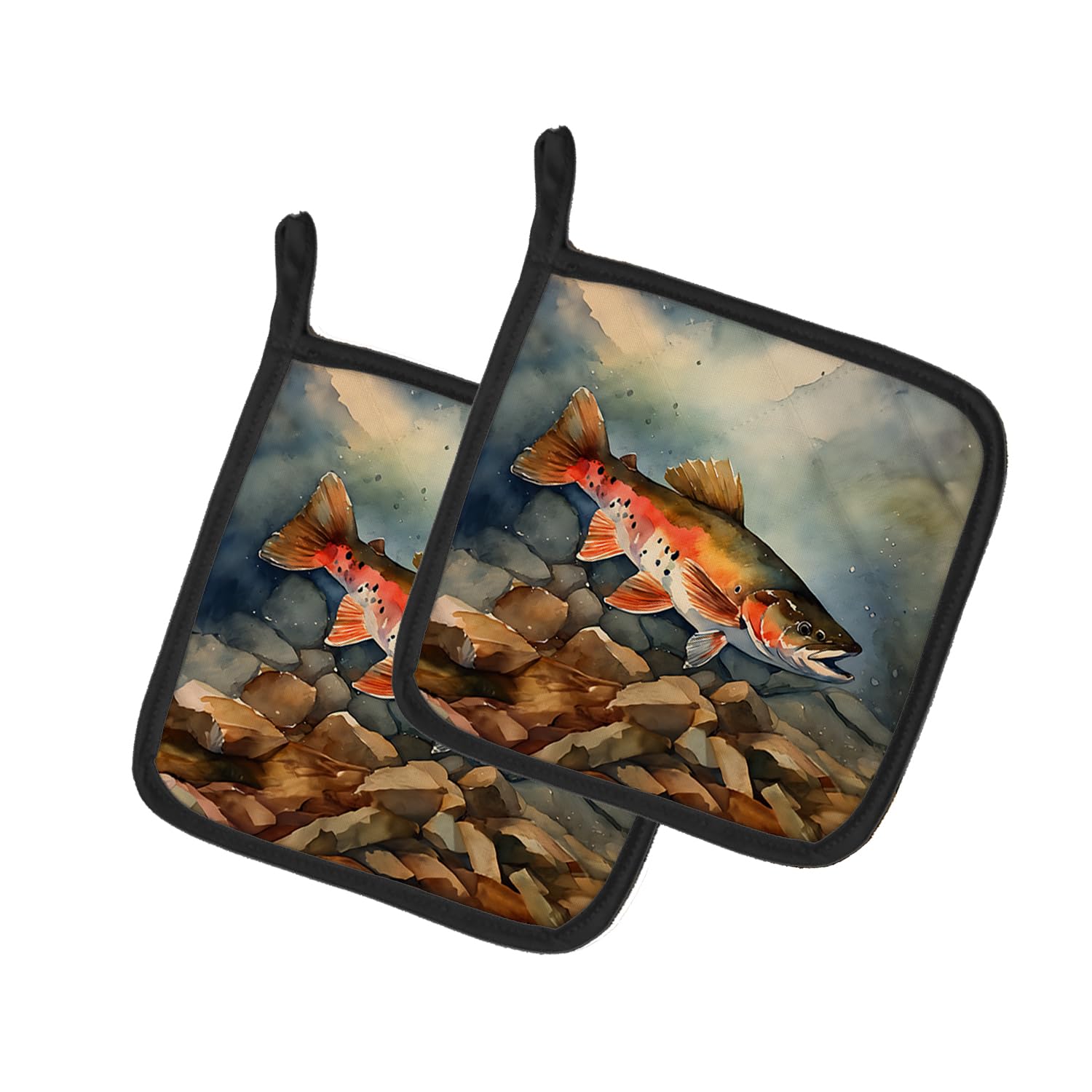 Brook Trout Pair of Pot Holders