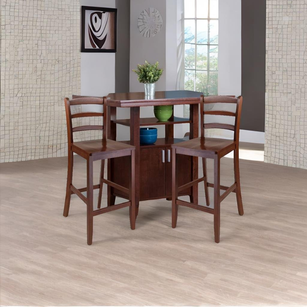 Casafoyer Hanley High Table Set - Stylish & Practical | 42 W x 23.62" D Table | 2 Stools (94744VV)"