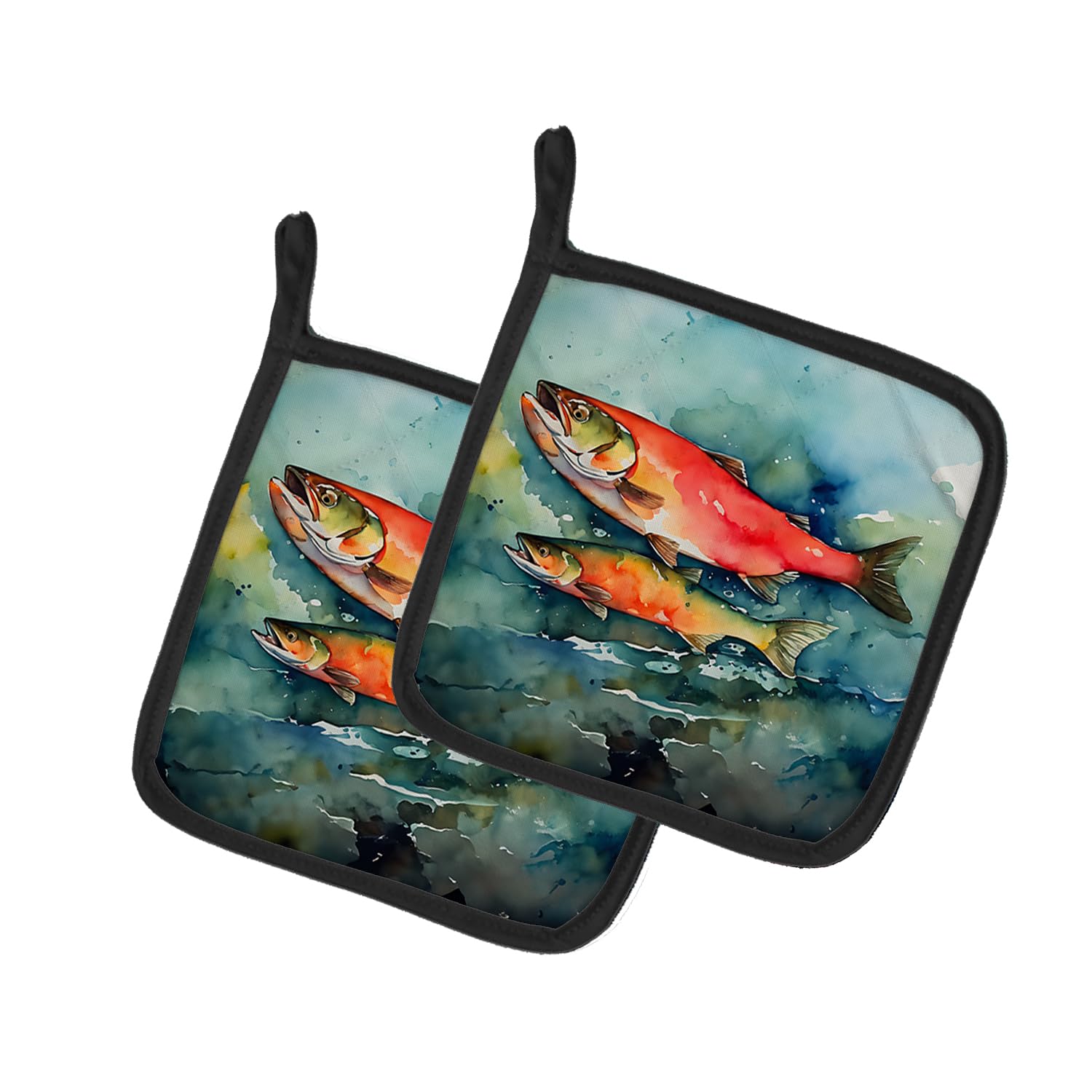 Salmon Pair of Pot Holders