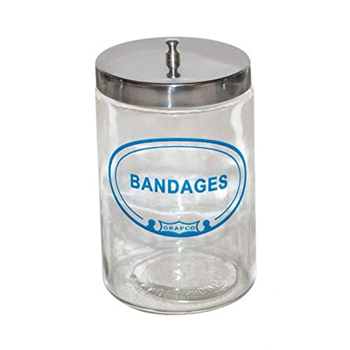 SUNDRY JAR GLS W/CVR BANDAGE GRAFCO