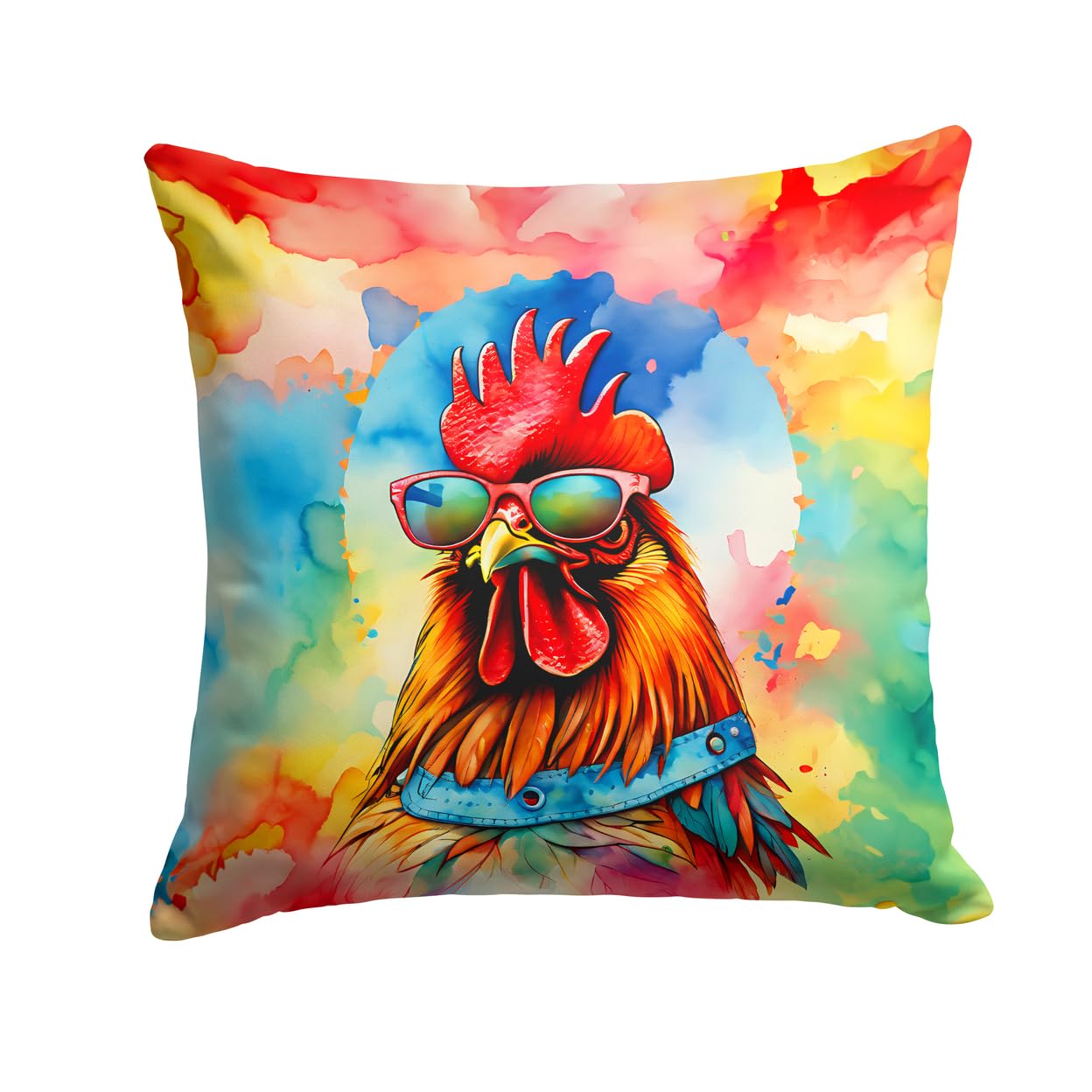 Hippie Animal Red Rooster Throw Pillow