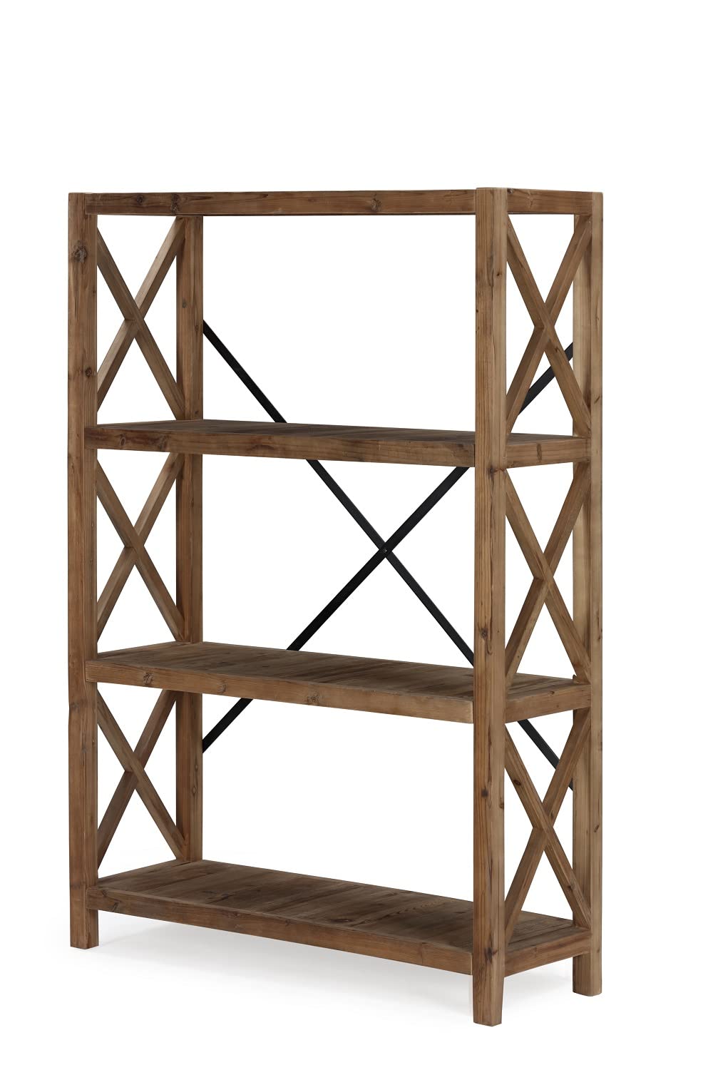 Elinor Bookcase - Natural/Black Finish