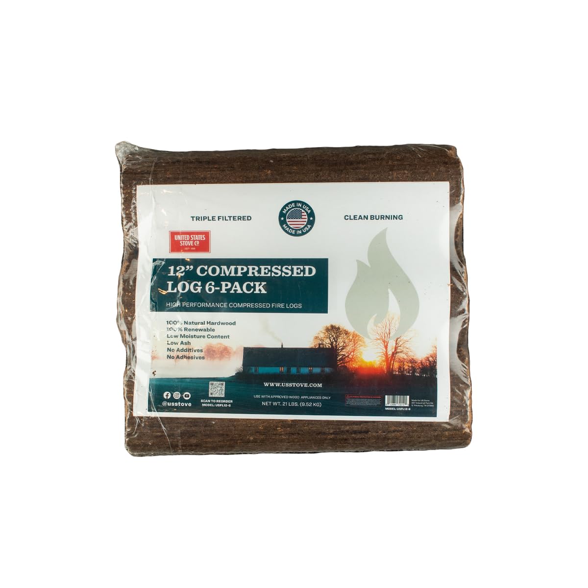 12 Compressed Log - 6 Pack