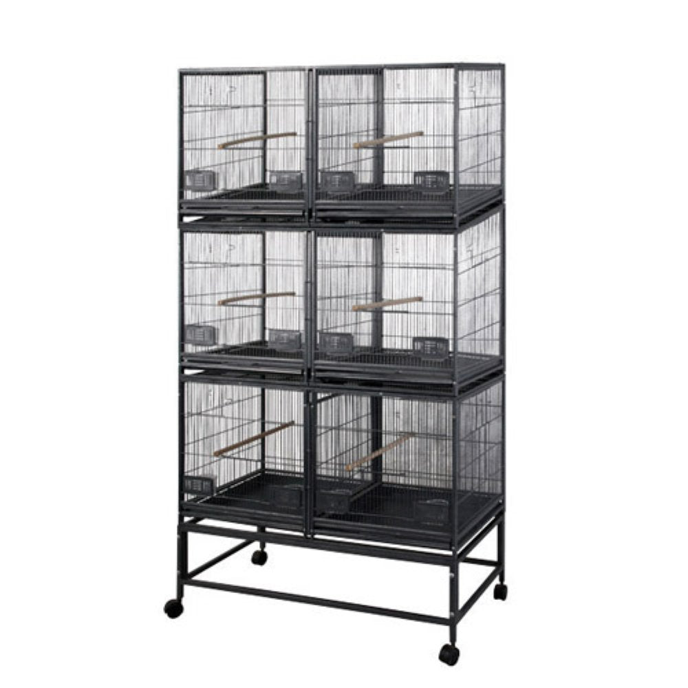 6 Unit Breeder Cage LOR4020-3 Black
