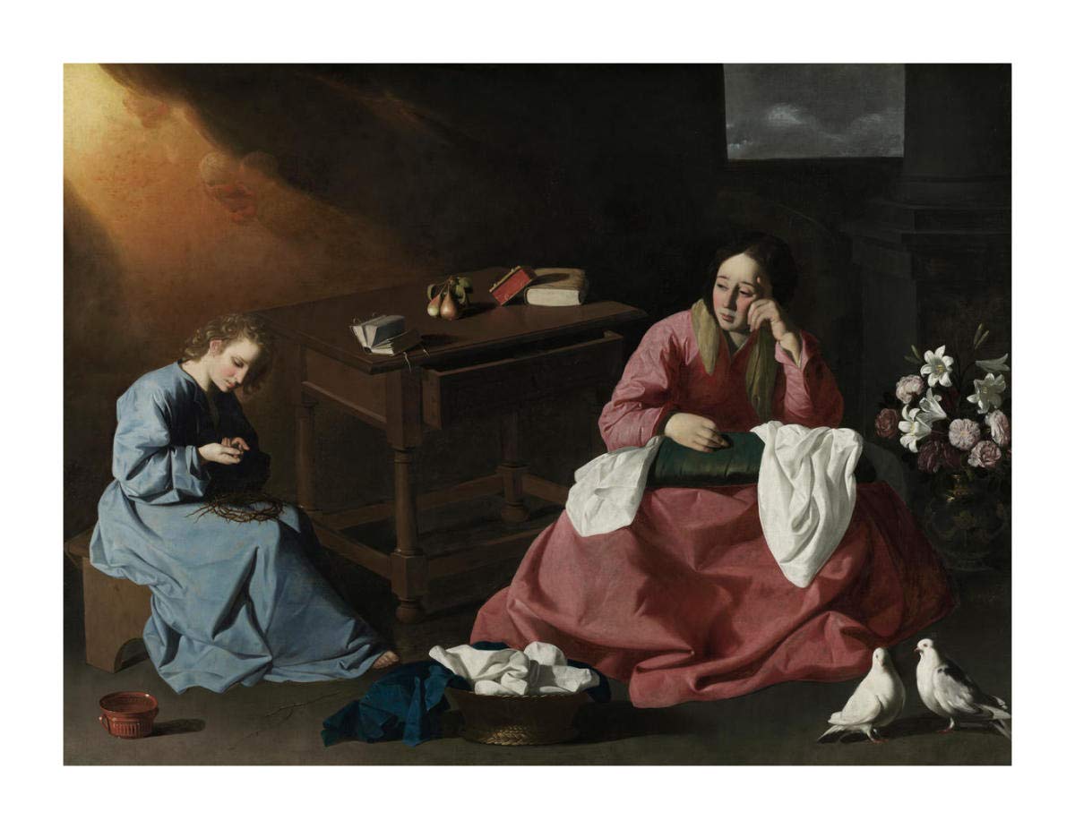 Christ and the Virgin in the House at Nazareth, c.1640 -Paper Art-32x24.2”