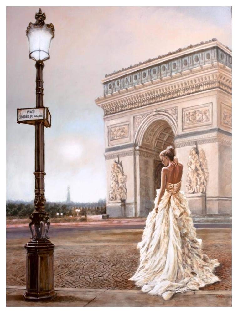 Romance in Paris II-Paper Art-38x50”