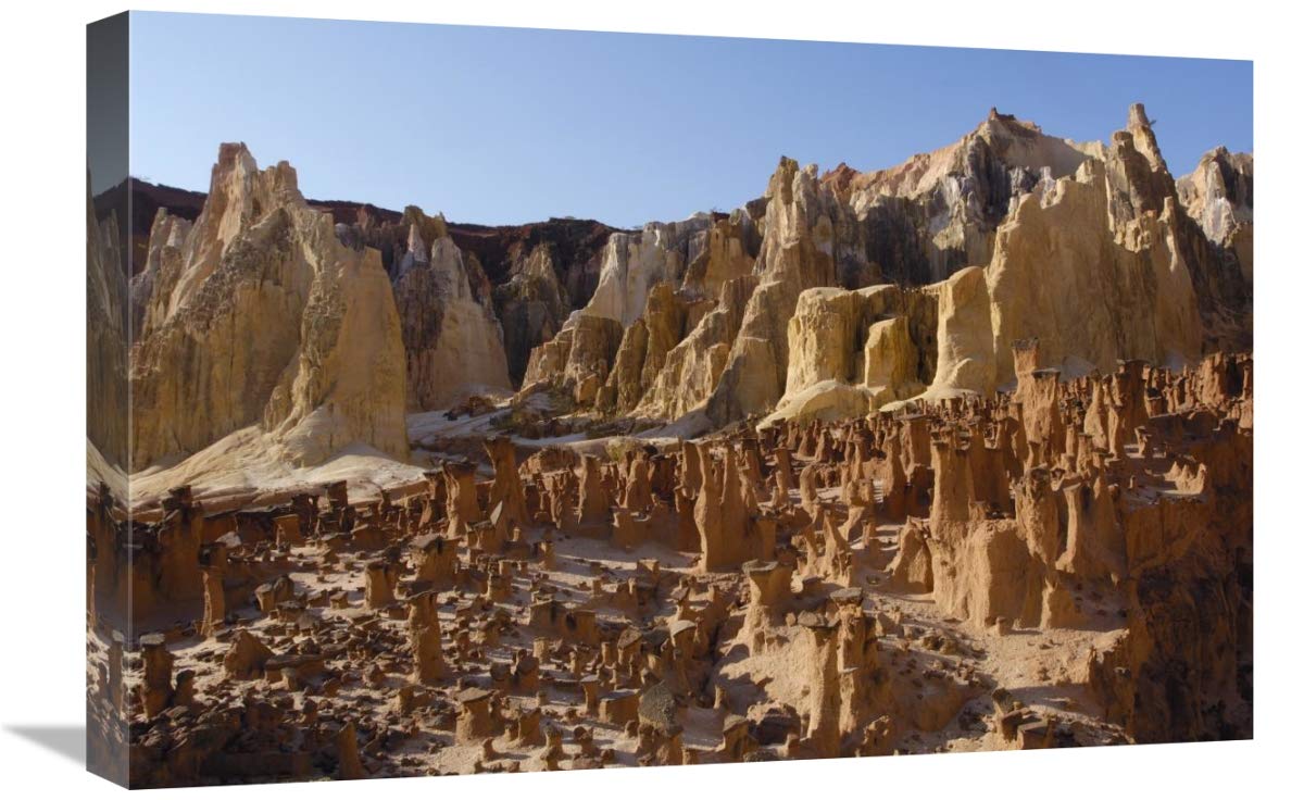 Lavaka or erosion scars, western deciduous forest, Madagascar-Canvas Art-24x16”