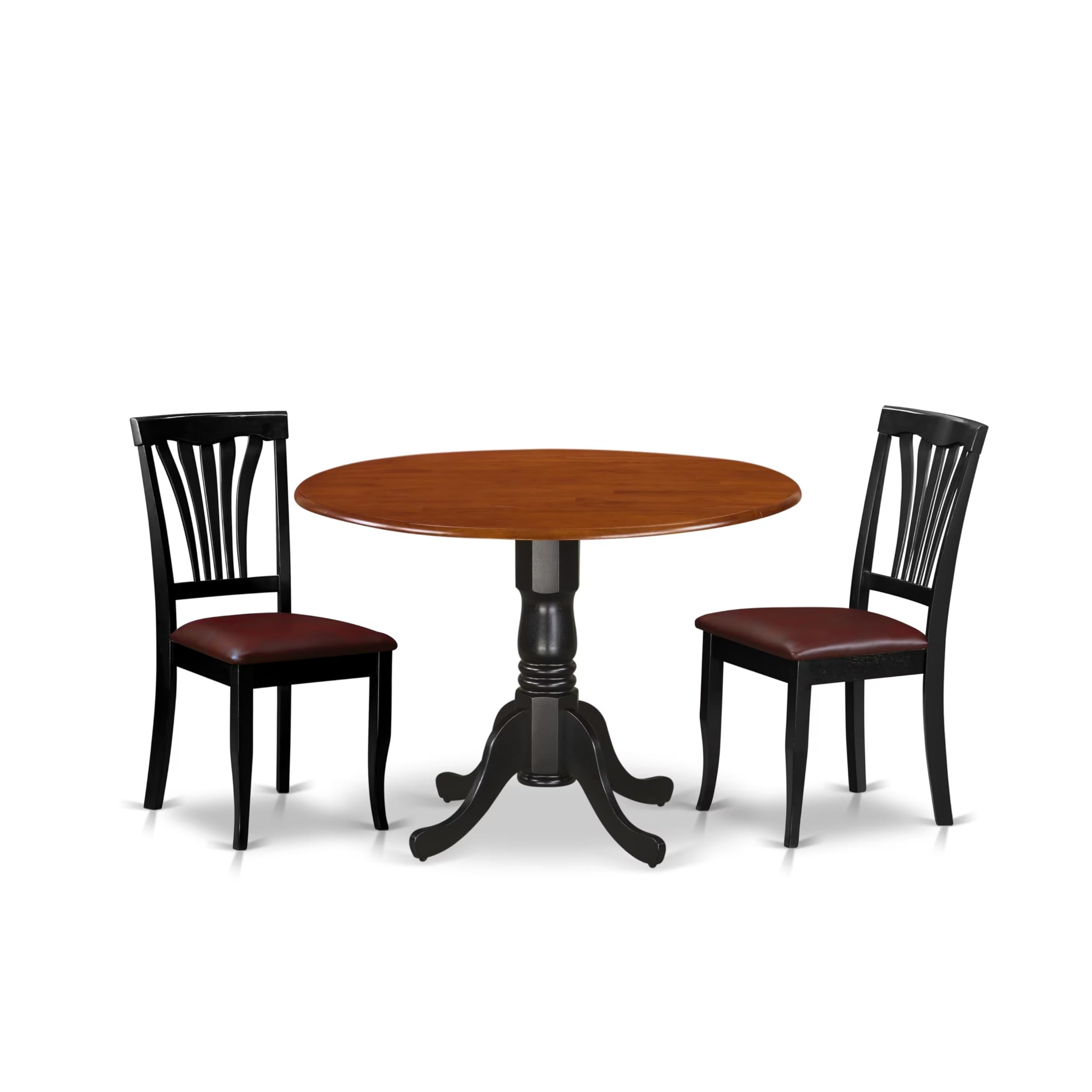 DLAV3-BCH-LC 3 PC Kitchen Table set-Dining Table and 2 Kitchen Chairs