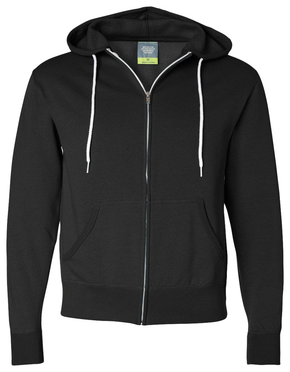 Independent Trading Co. Unisex Sherpa-Lined Hooded Sweatshirt - Black, XL