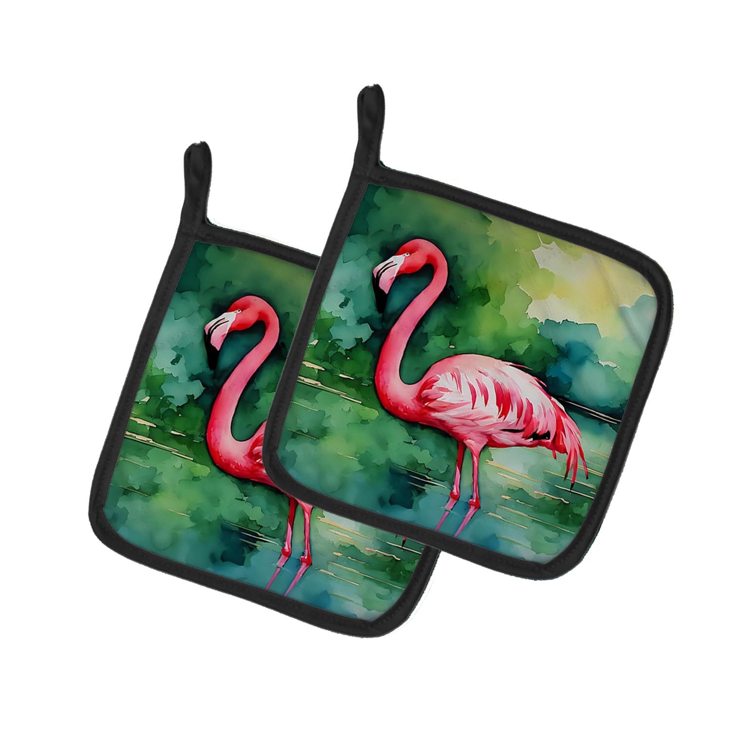 Flamingo Pair of Pot Holders