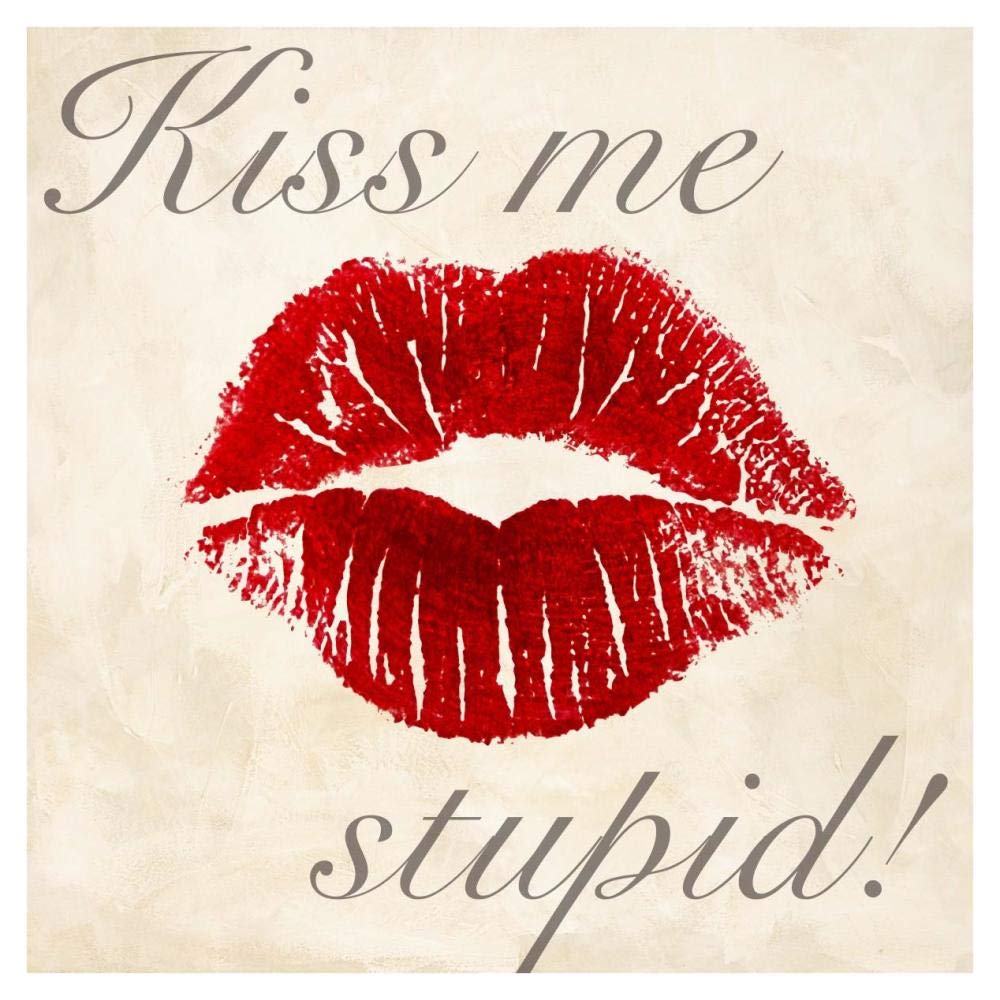 Kiss Me Stupid! Number  1-Paper Art-38x38”