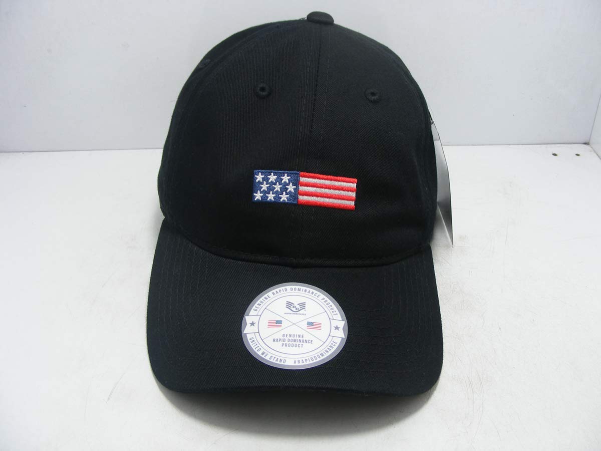 Relaxed Graphic Cap, US Flag, Black