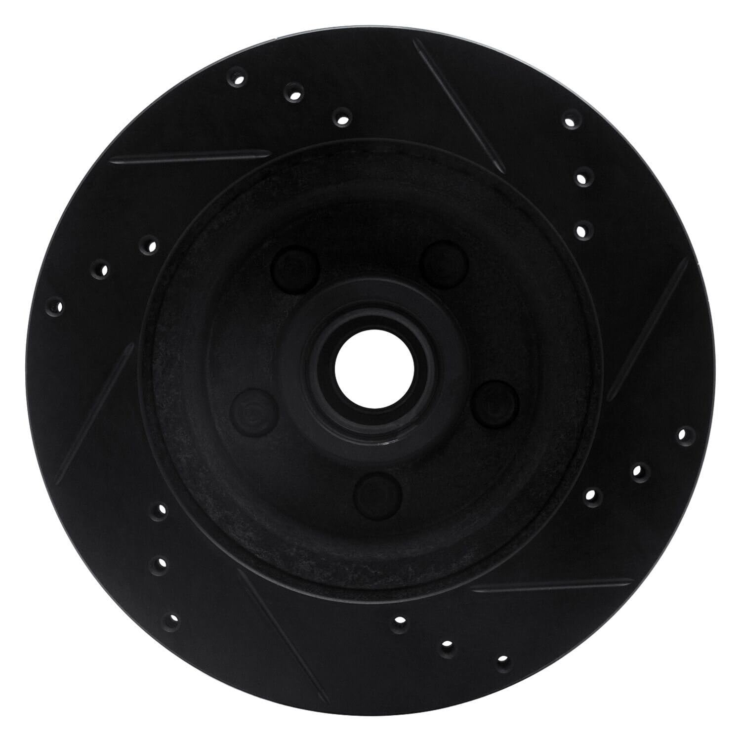 R1 Concepts Brake Rotor Drilled and Slotted Black ECB-54009L