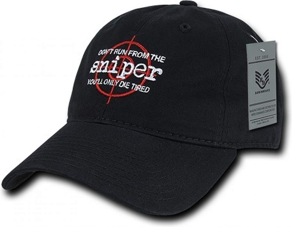 Relaxed Graphic Cap, Dont Run, Black