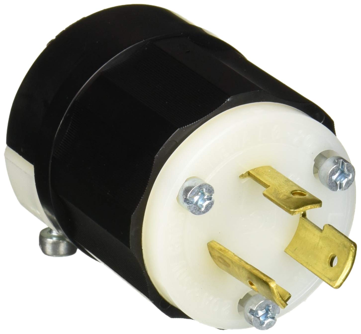 Leviton 021-02321-0Pb Locking Plug, Blackwhite