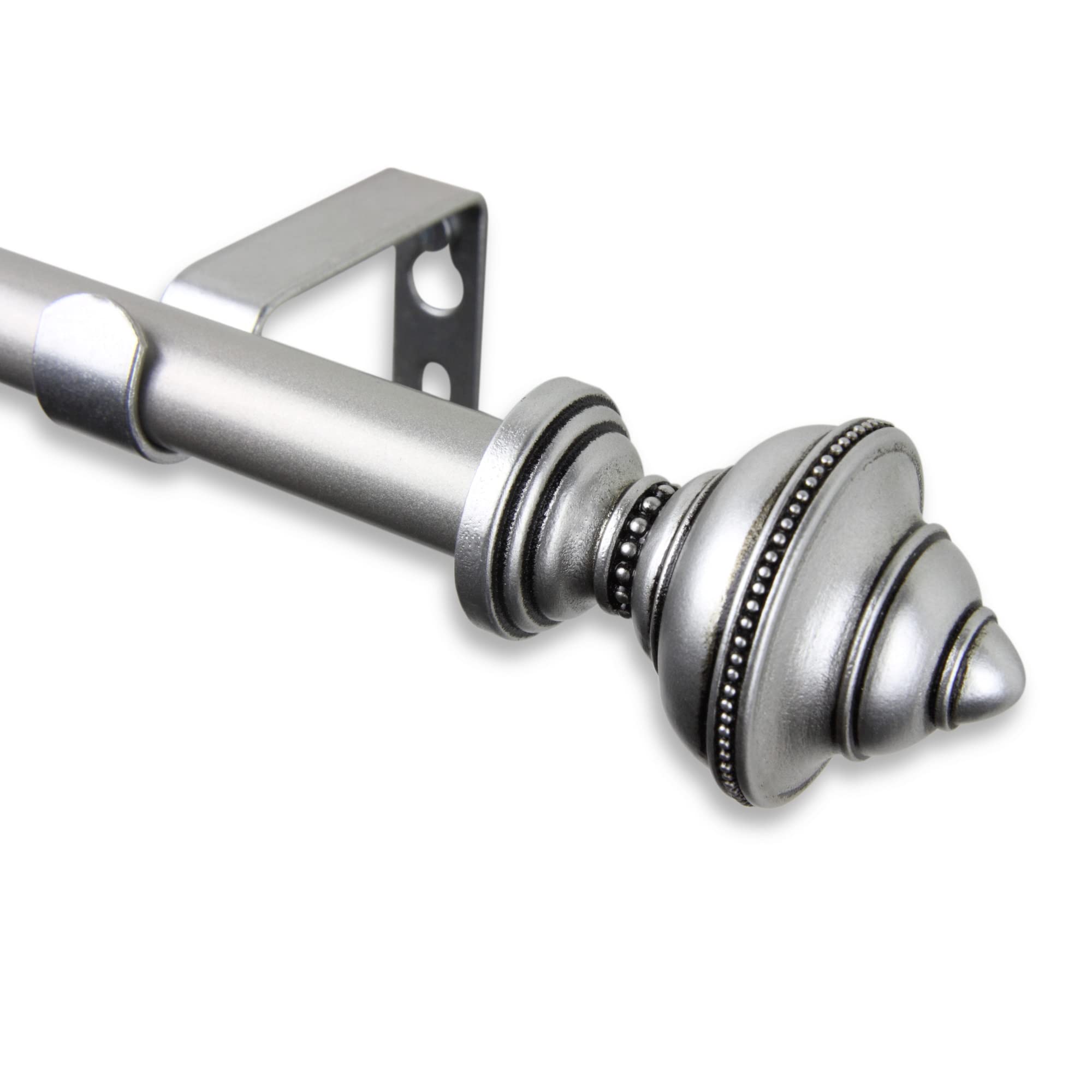 Augustus Curtain Rod 5/8 inch dia. 28-48 Inch - Satin Nickel