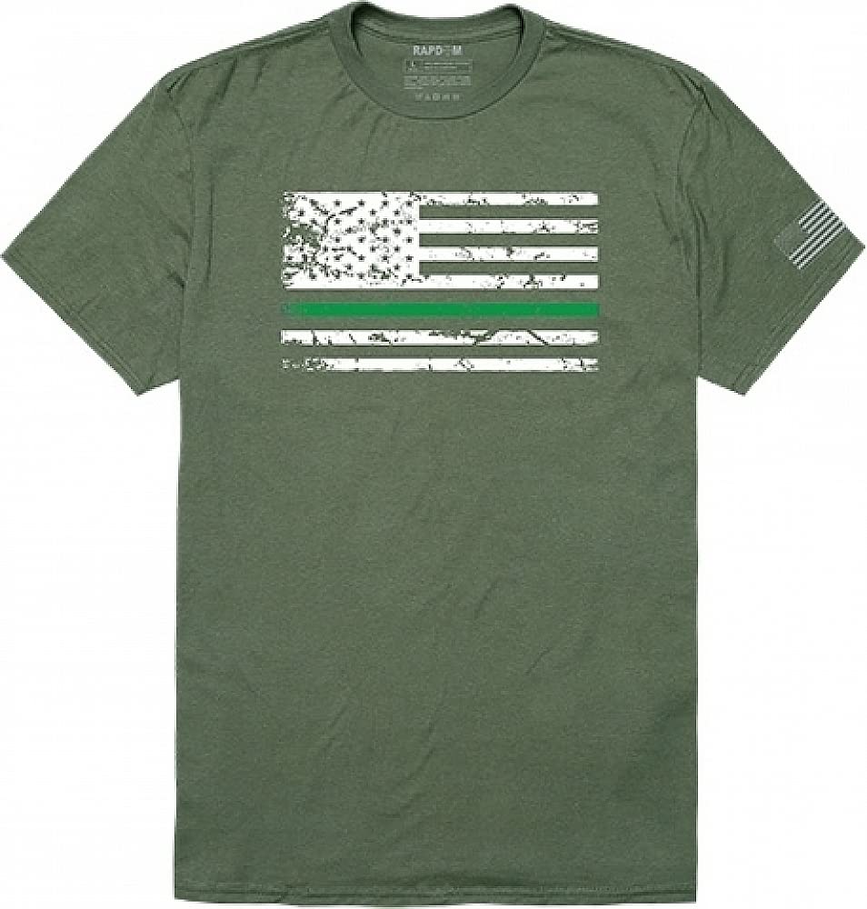 Tactical Graphic Tee, TGL Flag, OLV, M
