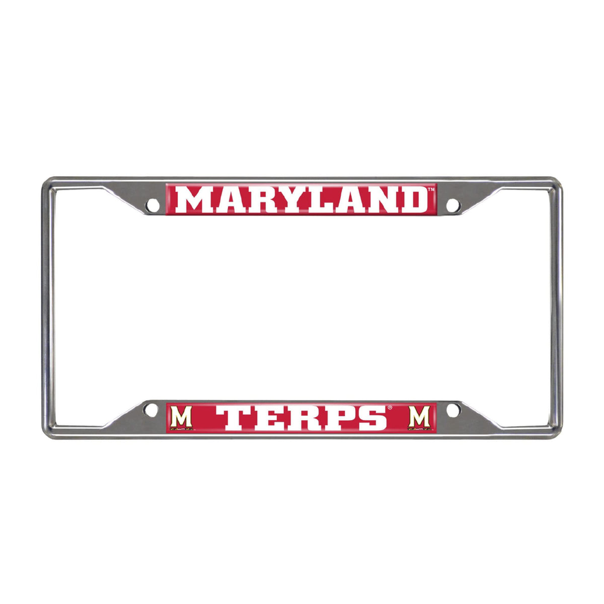 Fanmats - 14910 Ncaa University Of Maryland Terrapins Chrome License Plate Frame 6.25X12.25