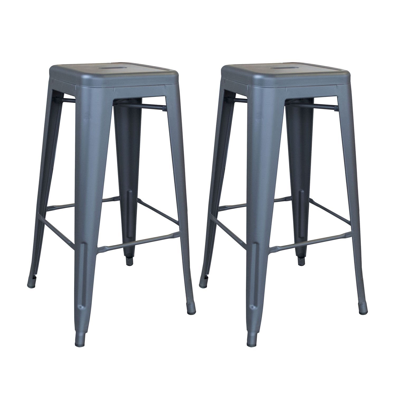 AmeriHome Indoor/Outdoor 30 inch Metal Bar Stool Set - 2 Piece