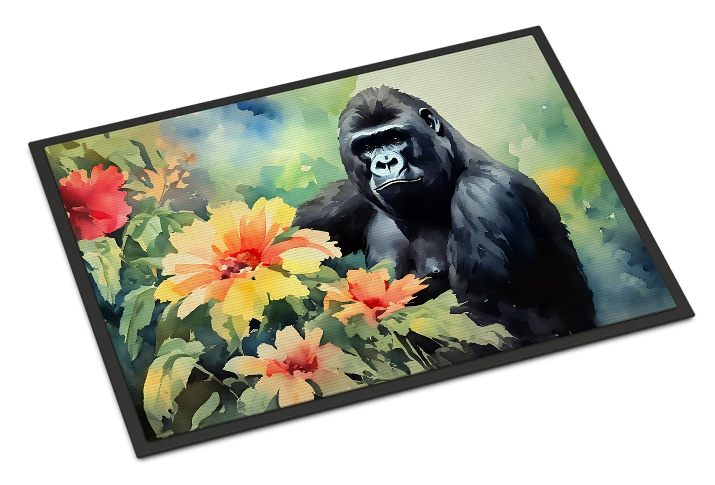 Carolines Treasures DAC2922JMAT Gorilla Doormat Front Door Mat Indoor Outdoor Rugs for Entryway, Non Slip Washable Low Pile, 24H X 36W