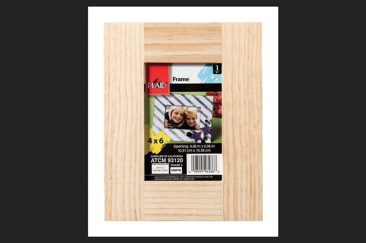 Plaid Natural Brown Wood Picture Frame 0.45 in. H X 7-3/4 in. W, (Pack of 3)