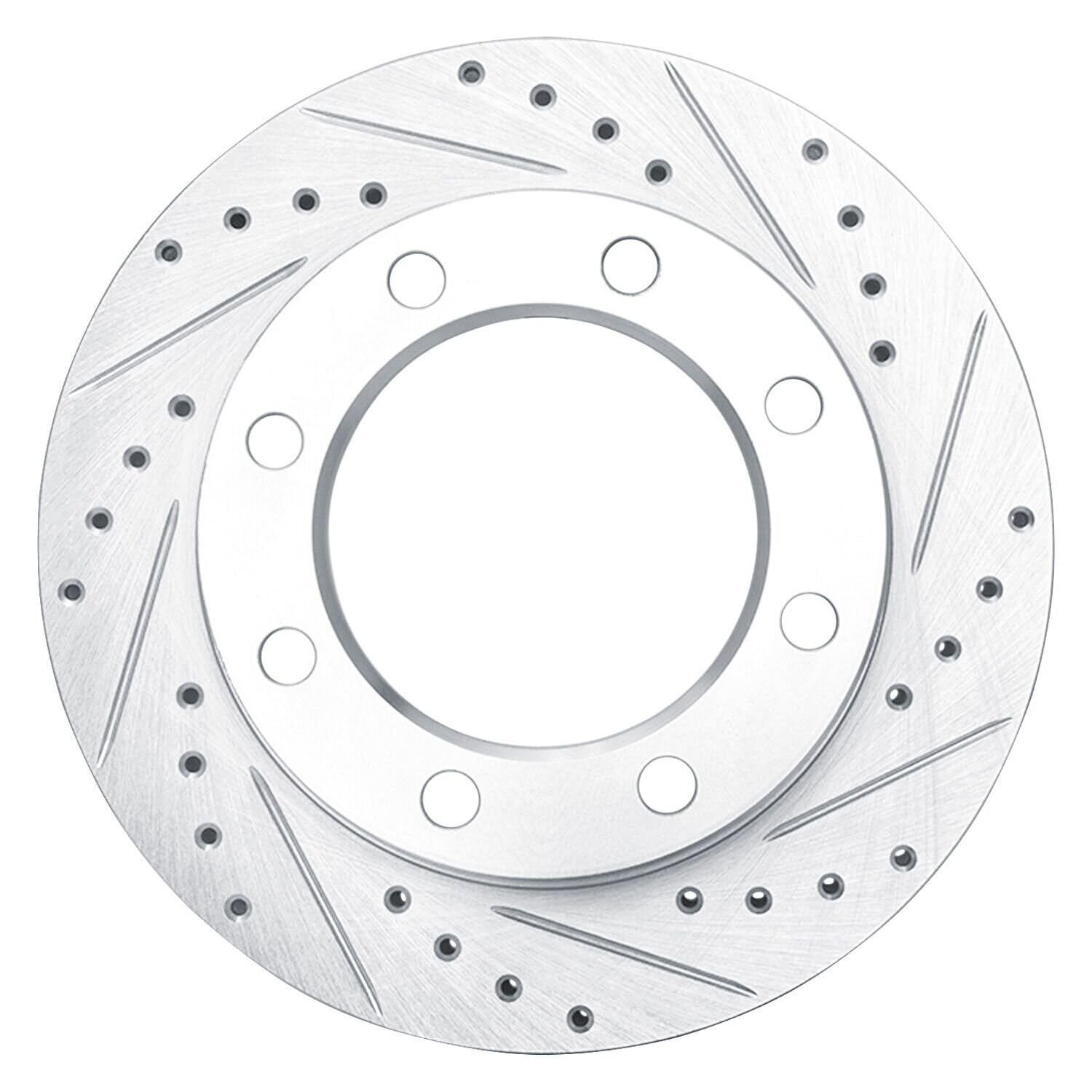 R1 Concepts Brake Rotor Drilled and Slotted Silver EDZ-54103R
