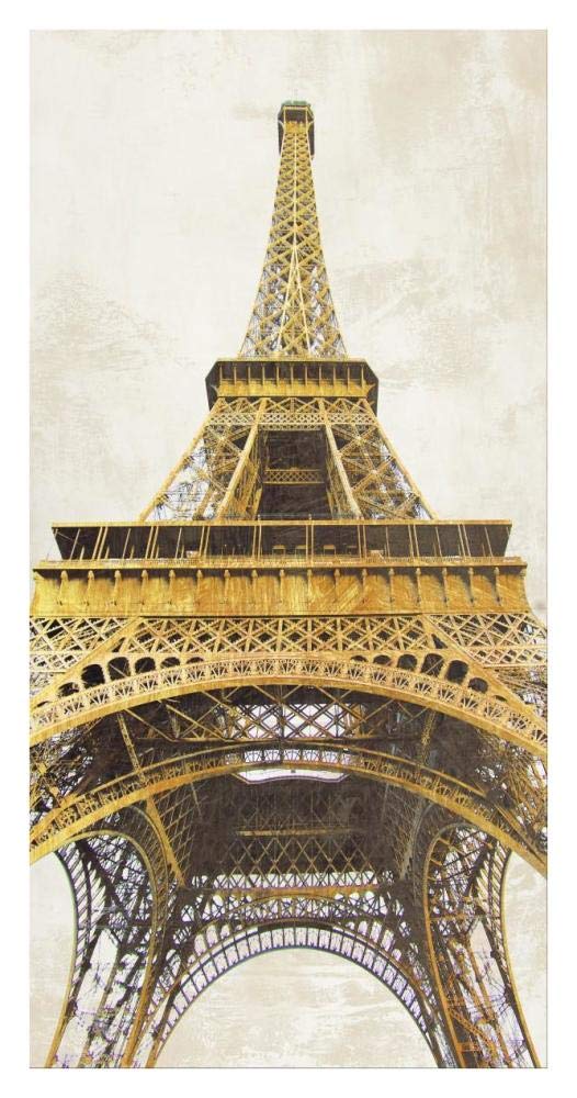 Gilded Eiffel Tower-Paper Art-20x38”