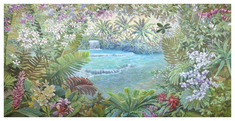 Cascata tropicale-Paper Art-62x32”