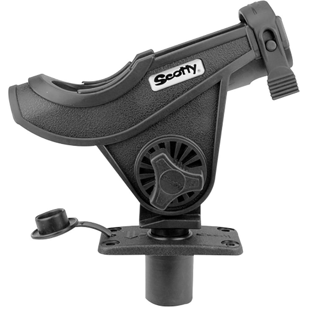 SCOTTY BAITCASTER/SPINNING ROD HOLDER BLACK W/ 244 FLUSH MT