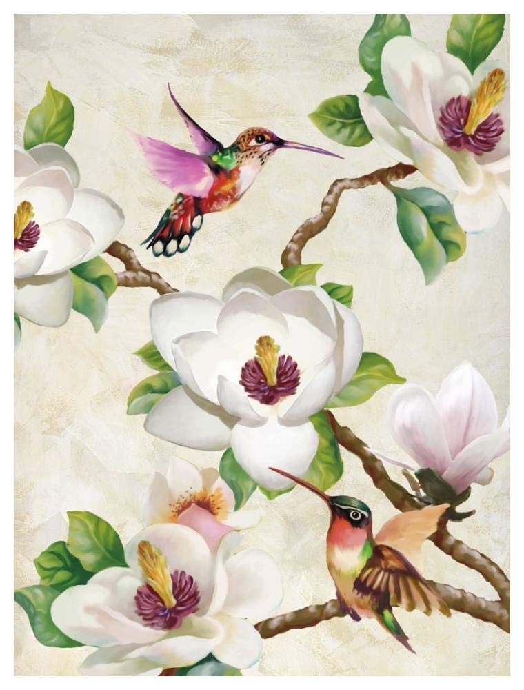 Magnolia and Humming Birds-Paper Art-38x50”