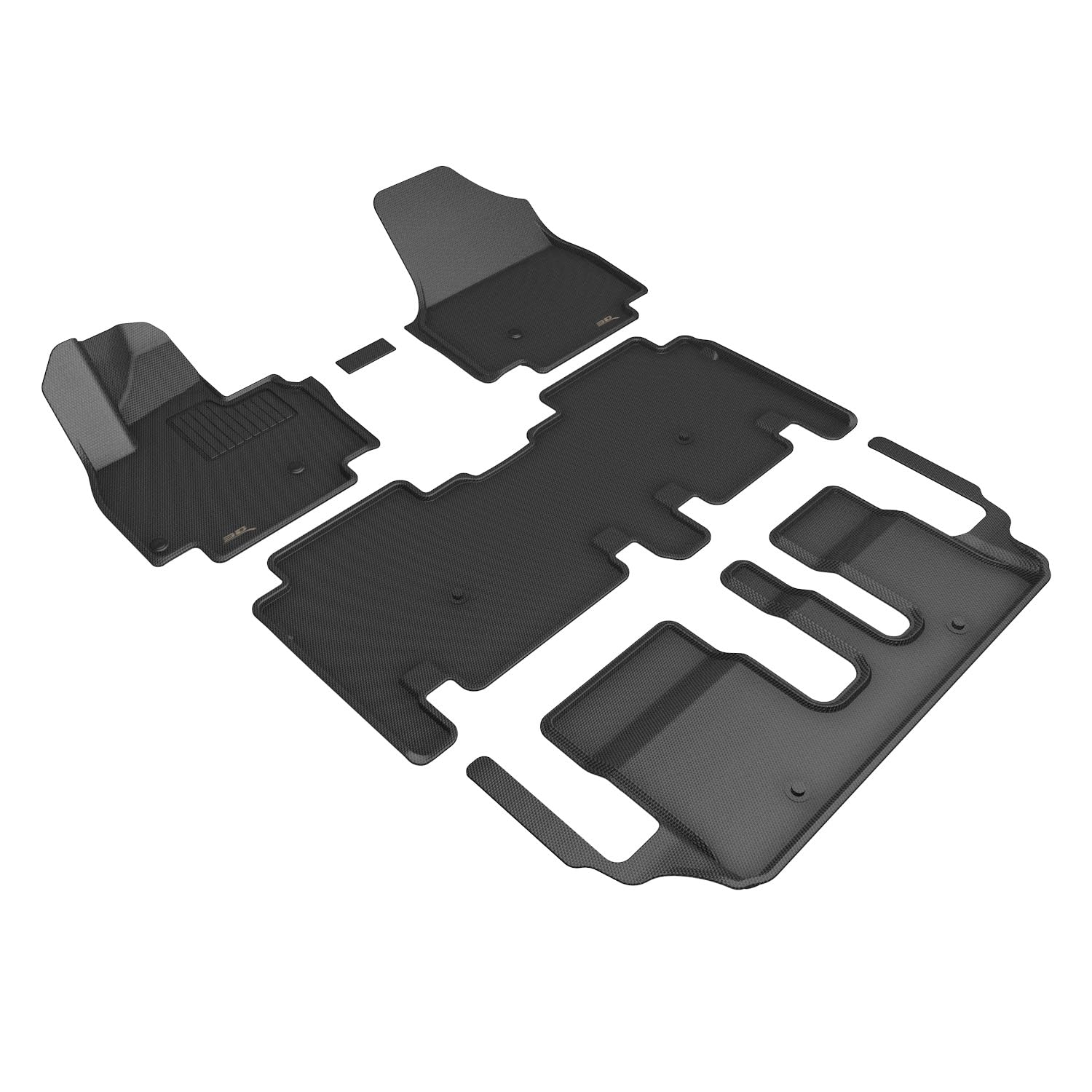 3D MAXpider Compatible with KIA EV9 7-SEAT 2024-2026 KAGU BLACK R1 R2 R3