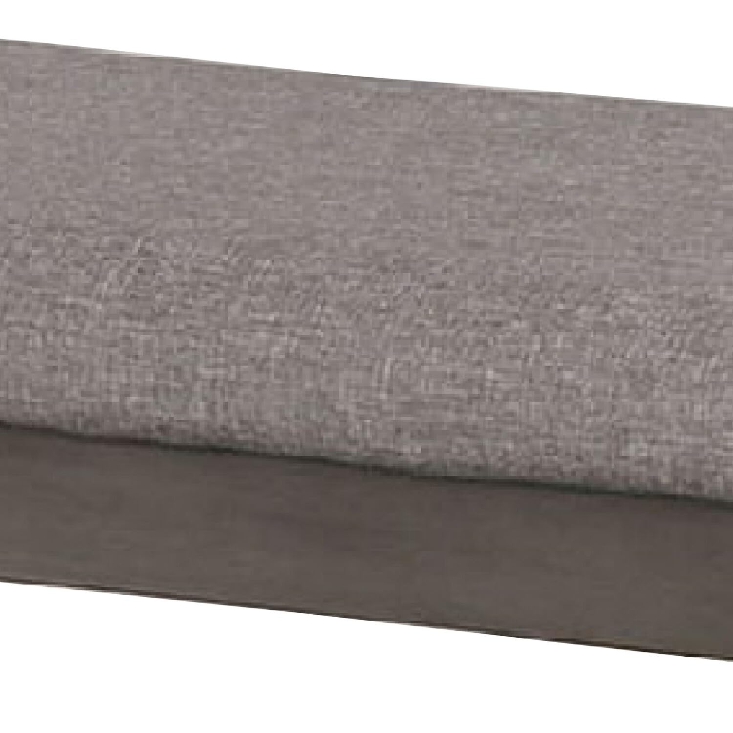 Rectangular Fabric Bench with Wooden Tapered legs, Charcoal Gray