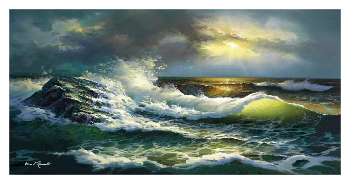 Ocean Waves -Paper Art-38x20”