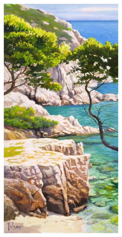 Lavandou I-Paper Art-32x62”