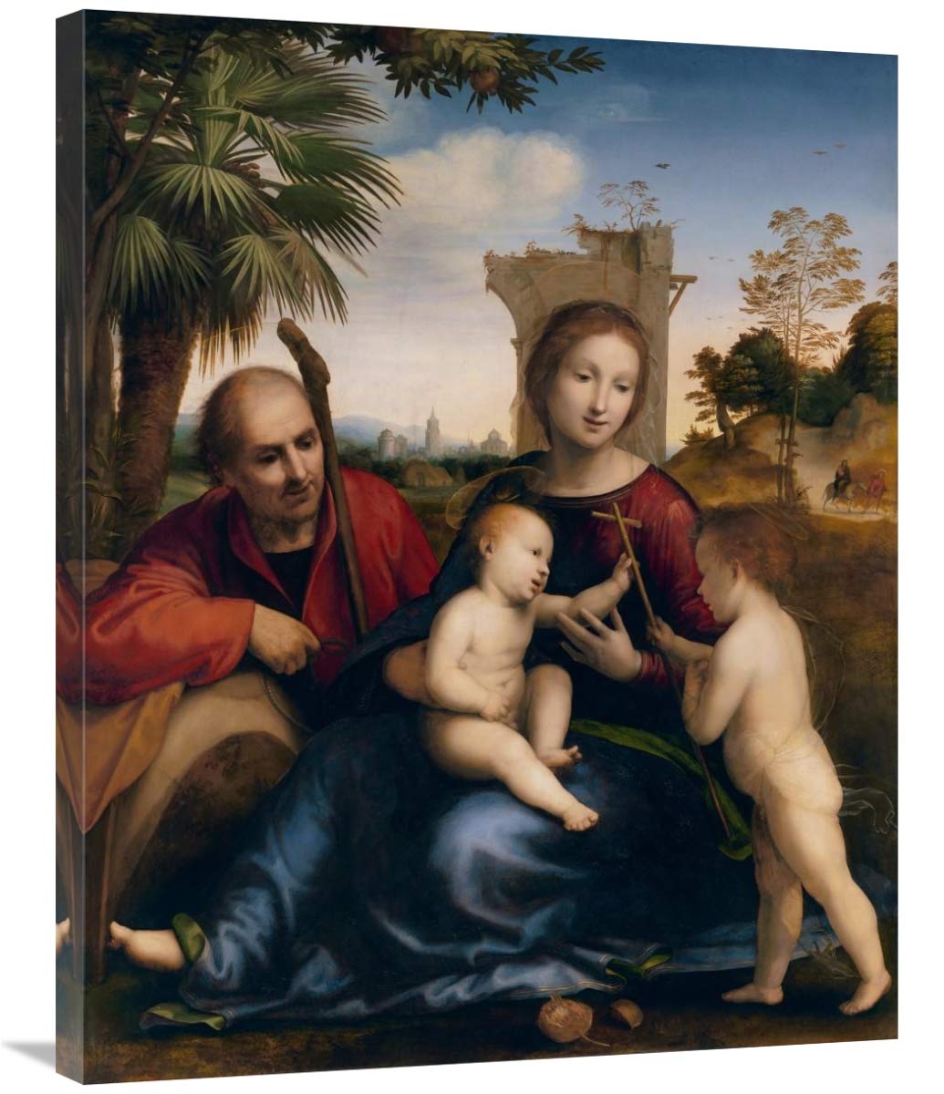 The Rest on the Flight into Egypt with St. John the Baptist-Canvas Art-28x35”