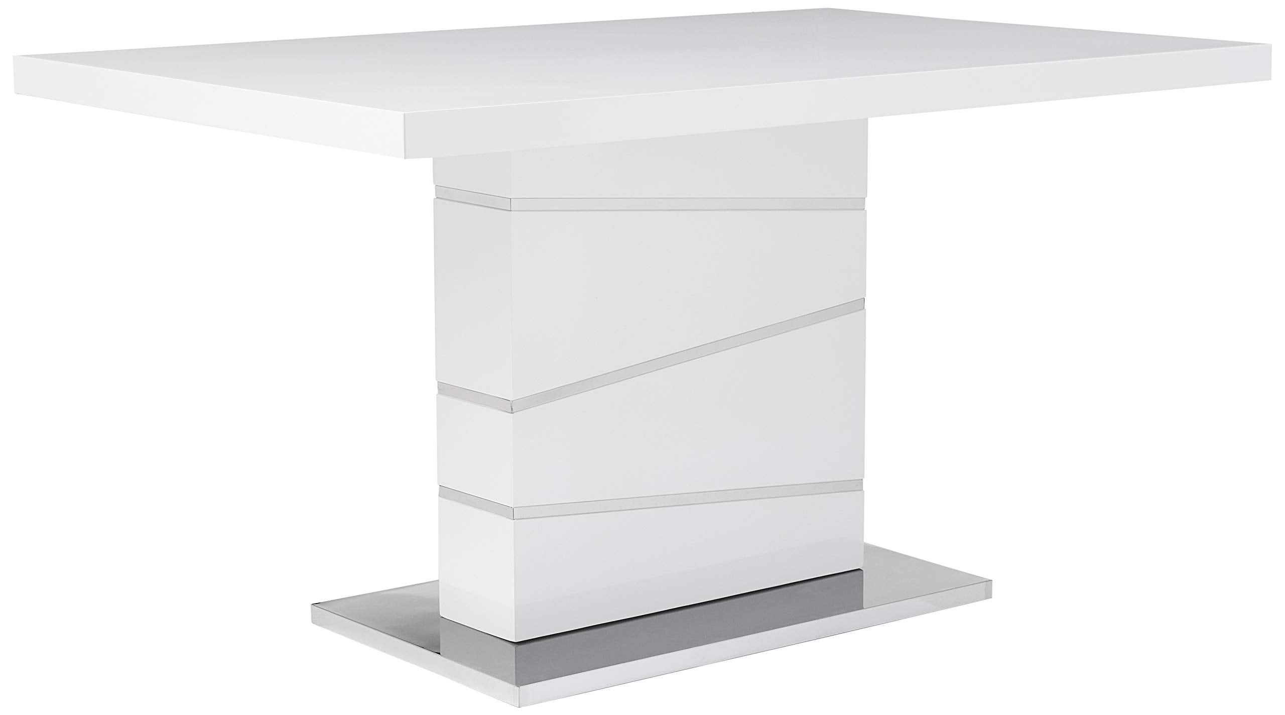 New Spec Glossy Dining Table With Perdestal Legs